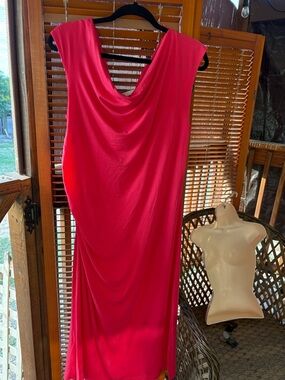 a new day One-Shoulder Cowl Maxi Dress - Hot Pink